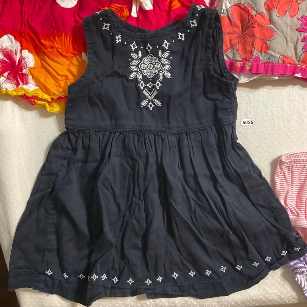 Carter’s Toddler Girl Dress size 18M Tropical Floral Dress Black Pink Bundle of5 - Picture 9 of 15